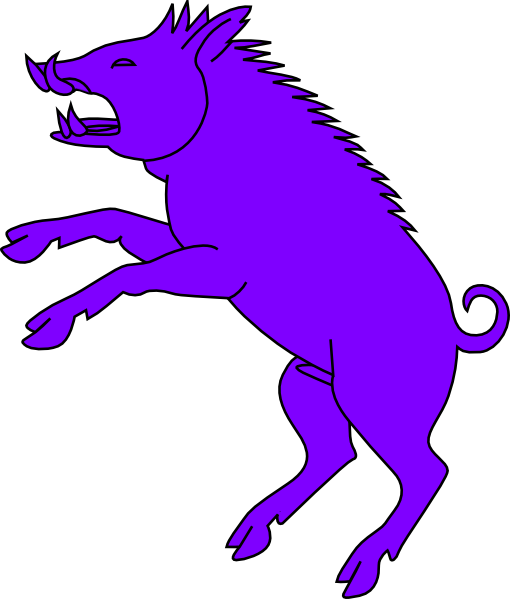 Boar Purple Hi - Gambar Kartun Babi Hutan (510x599)