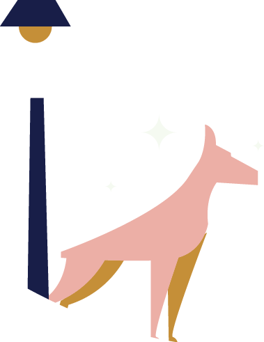 Illustration - Dog Catches Something (379x491)