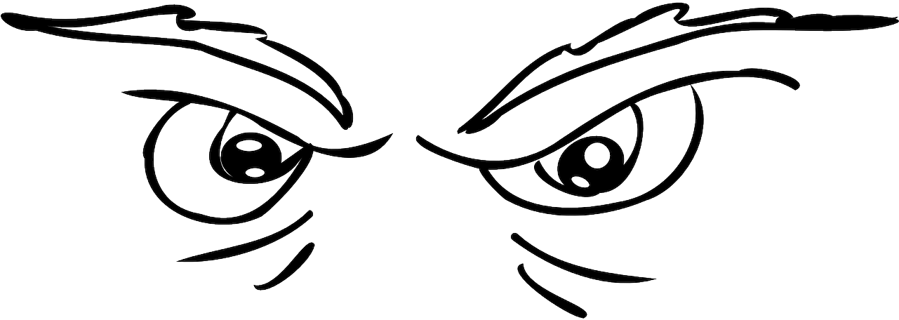 Picture Courtesy Of Pixabay By Openclipartvectors - Angry Eyes (1280x640)