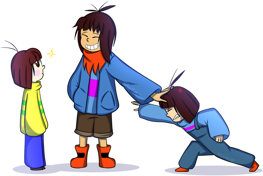 Endertale Frisk Meets Refusetale Frisk And Chara Natsunenuko - Endertale Frisk And Chara (1058x756)