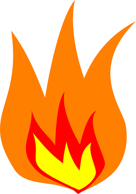 Free Vector Colorful Fire - Fire Symbol Of Holy Spirit (450x640)