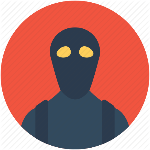 Professions By Vectors Market Burglar Criminal Ninja - Thief Circle Icon Png (512x512)