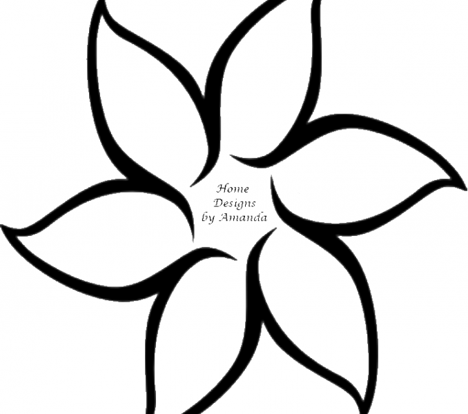 Pretty Pictures To Trace Free Flowers Template Download - Pretty Pictures To Trace Free Flowers Template Download (678x600)