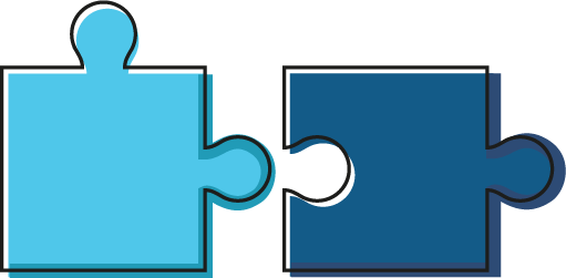 An Icon Of Two Jigsaw Pieces Fitting Together - An Icon Of Two Jigsaw Pieces Fitting Together (511x251)