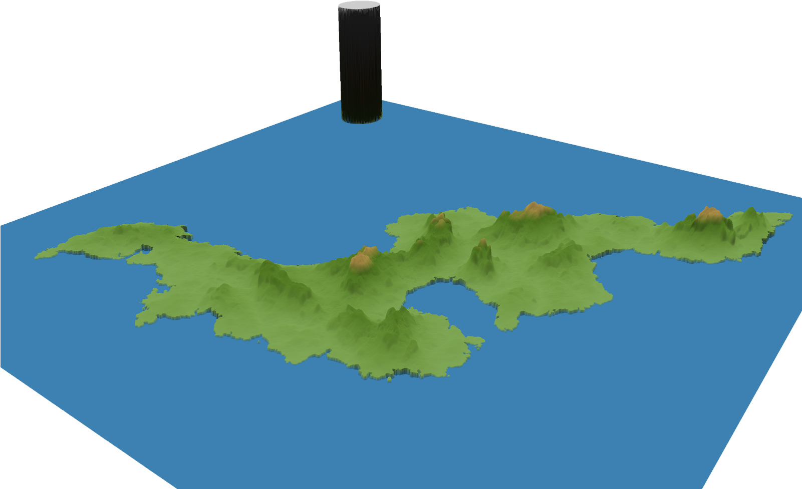 Wilbur's 3d Preview Of The Height Field Above, Using - Wilbur's 3d Preview Of The Height Field Above, Using (1600x993)