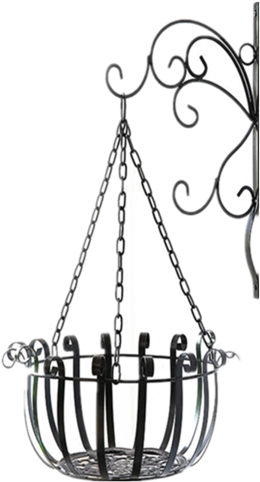 European Wrought Iron Wall Hanging Flower Pot Rack - European Wrought Iron Wall Hanging Flower Pot Rack (600x600)