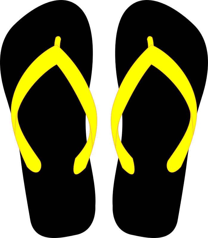 Flip Flops Clipart (698x800)