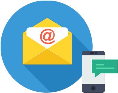 Email To Sms - Email And Sms Icon (400x314)