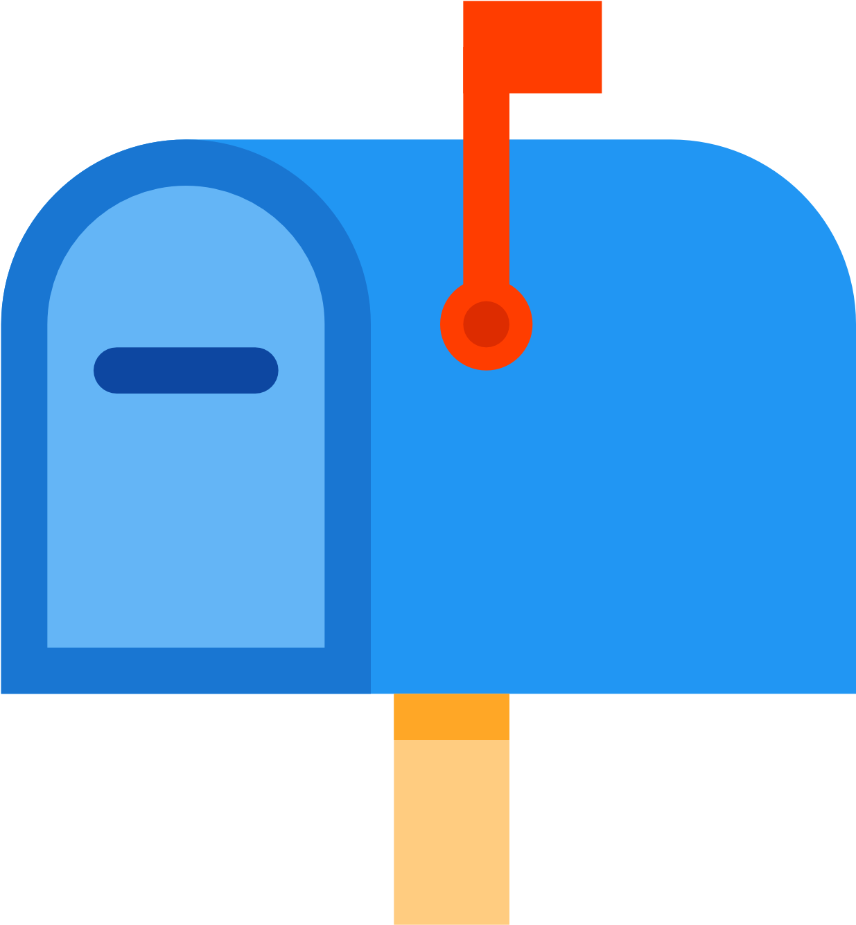 Mail Box - Mailbox With Flag Up (1600x1600)