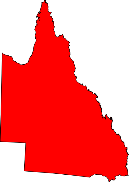 Red Queensland Clip Art - Queensland Clipart (420x594)