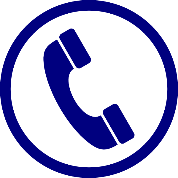 Blue Phone Clip Art At Clker - Phone Icon Dark Blue (600x600)