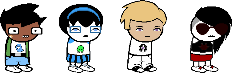 Dave Lalonde Tl Kids By Tealboy-sprites - Homestuck John Egbert (800x250)