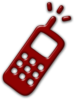 Phone Clipart Red Cell - Business Card Cell Or Mobile (420x420)