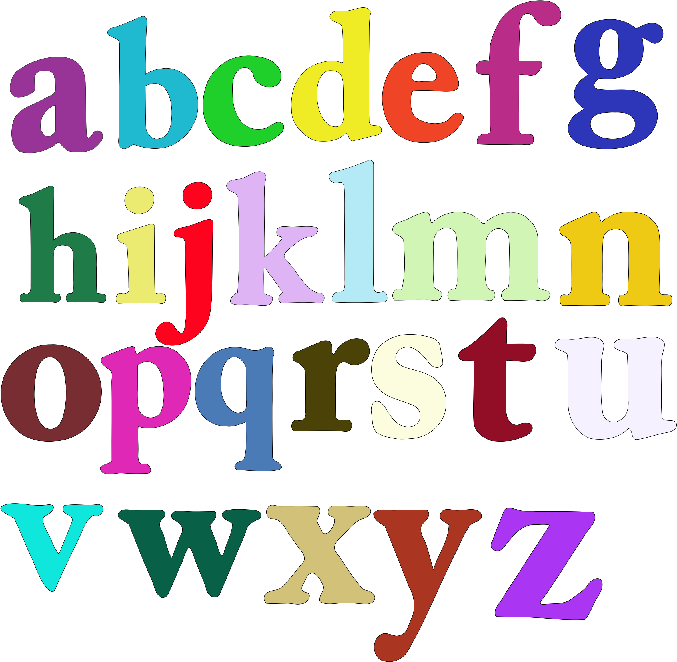 Big Image - Lower Case Alphabet (2400x2400)