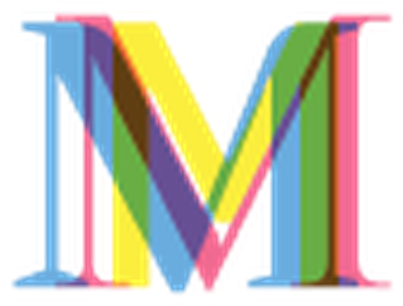 Four-color Alphabet Letters - Clipart M (418x399)