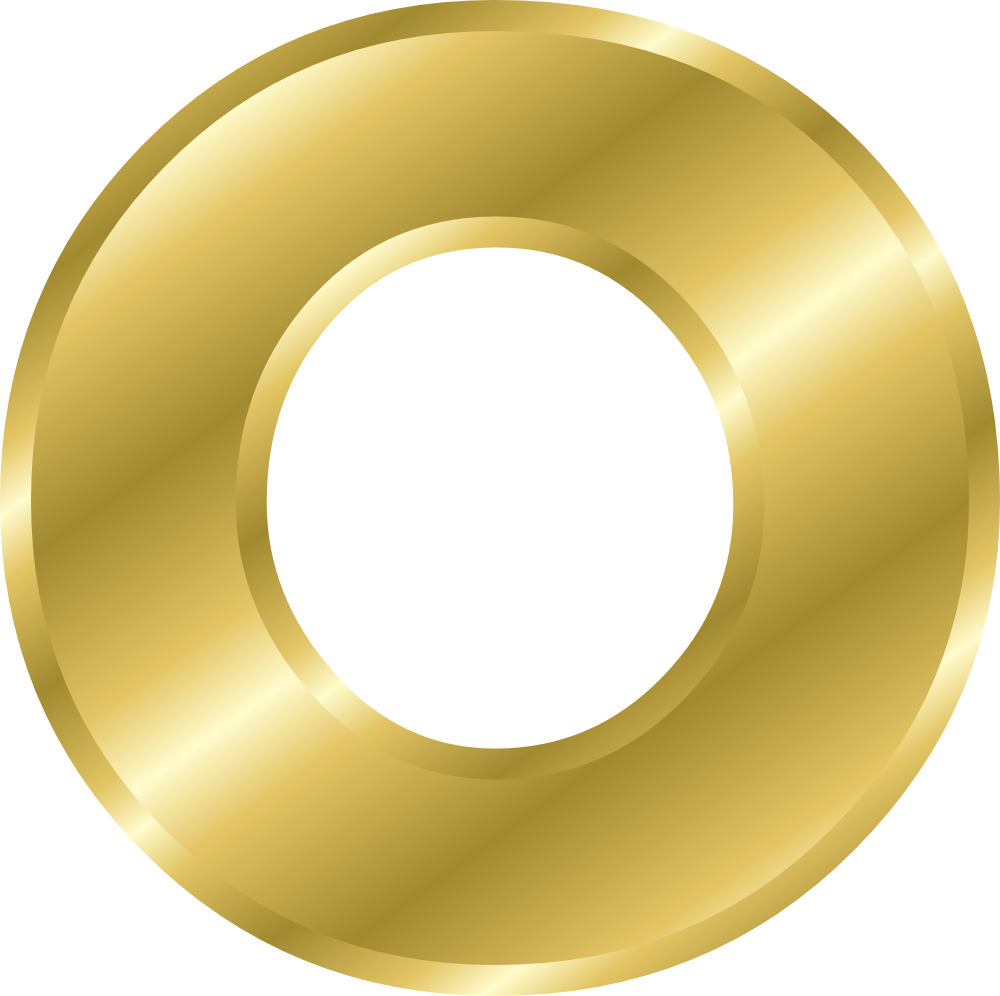 Clip Art Details - Letter O In Gold (1000x996)
