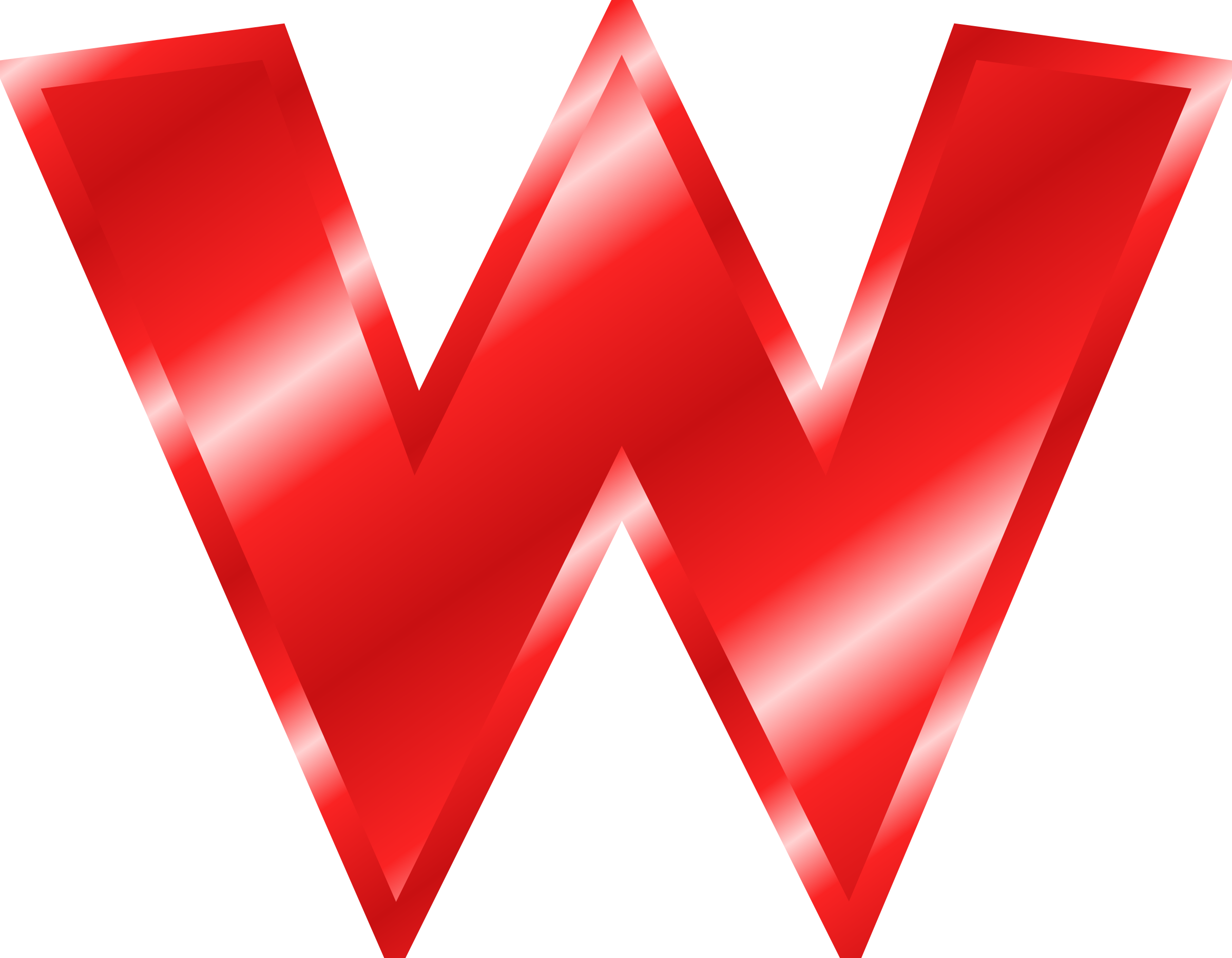 Letter W Red Png (2400x1867)