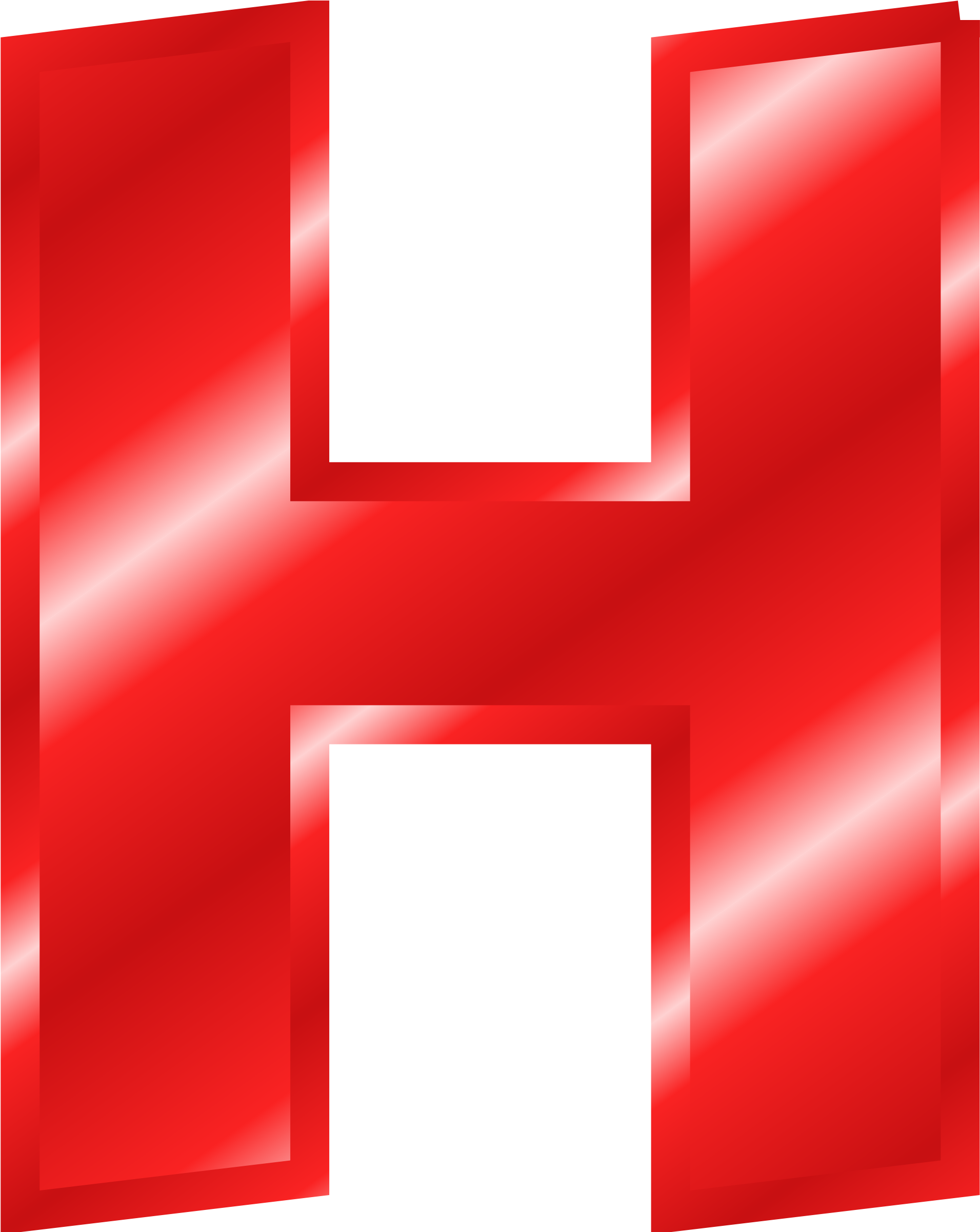 Capital Clip Art, Capital H Clip Art, Capital Letter - Big Letter H Red (2400x2400)
