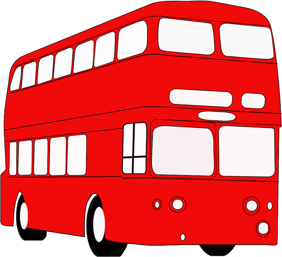 Clip Art Details - Double Decker Bus Pdf (1000x910)