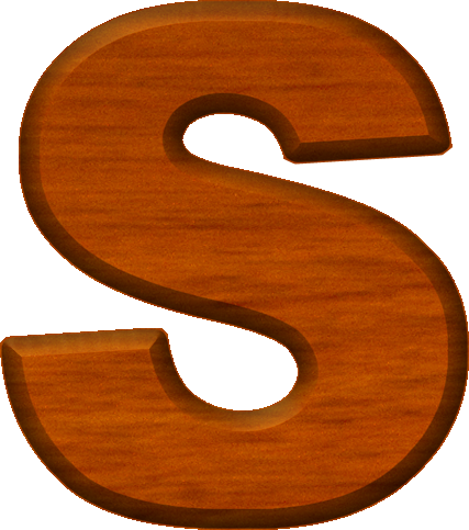 Presentation Alphabets Cherry Wood Letter S - Letter S Wood (427x483)