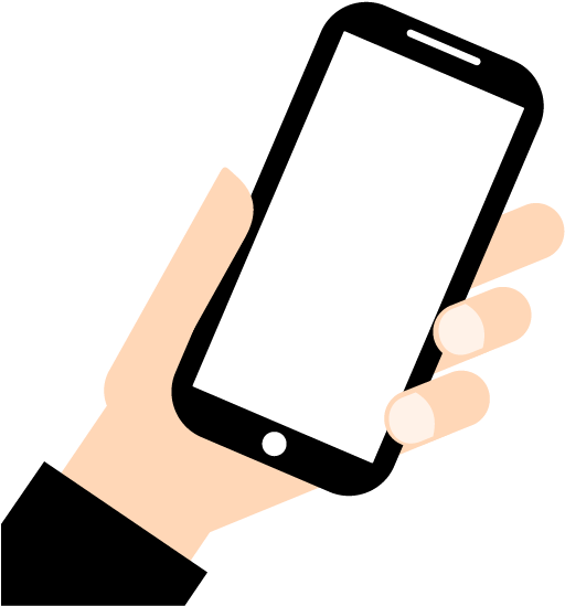 Mobile Device - Phone In Hand Vetor Png (555x700)