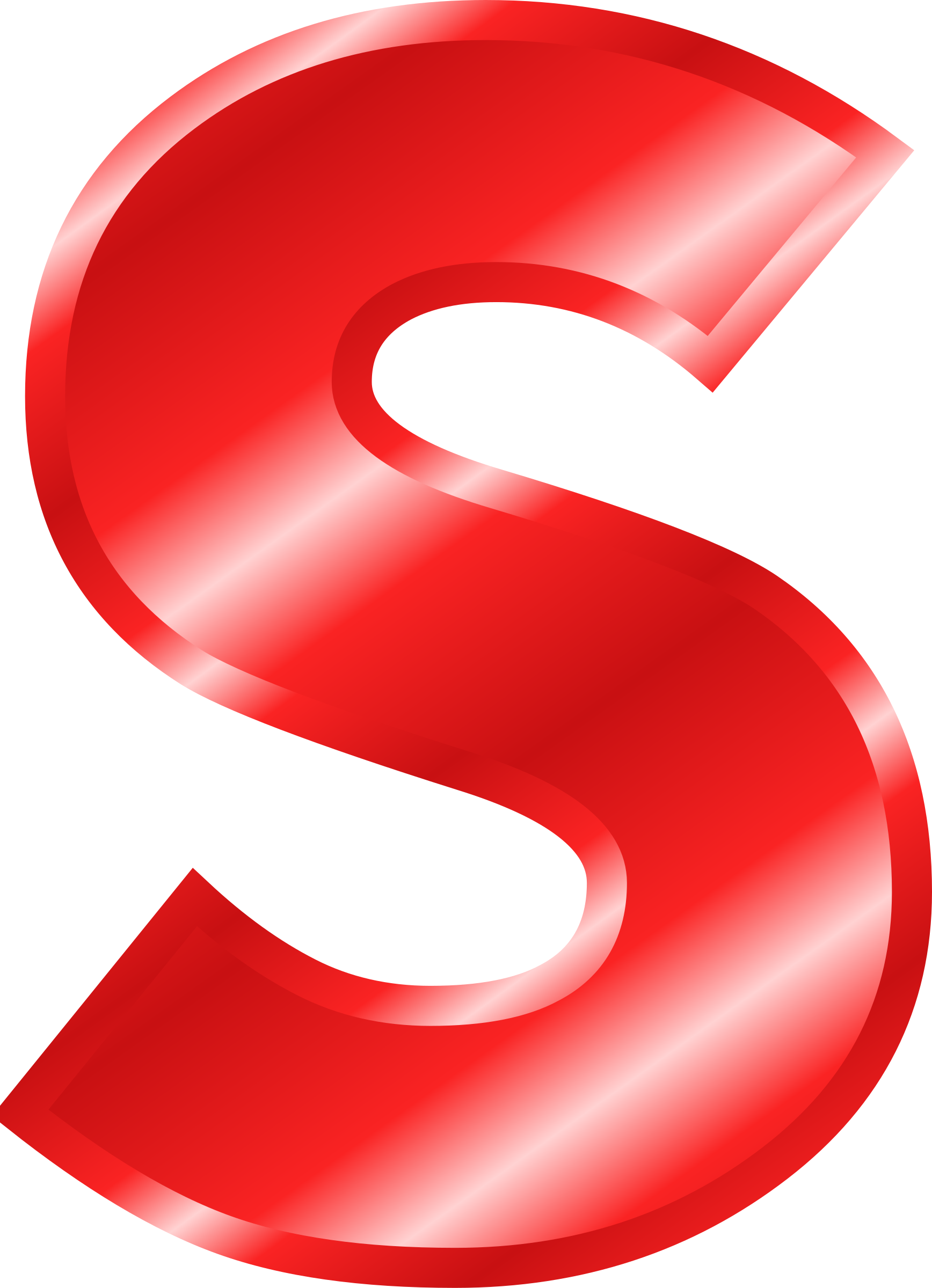 Effect Letters Alphabet Red Clip Art - Big Red Letter S (1736x2400)
