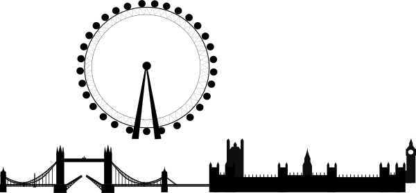 London Skyline Big Clip Art - Kingda Ka Vs Stealth (600x279)