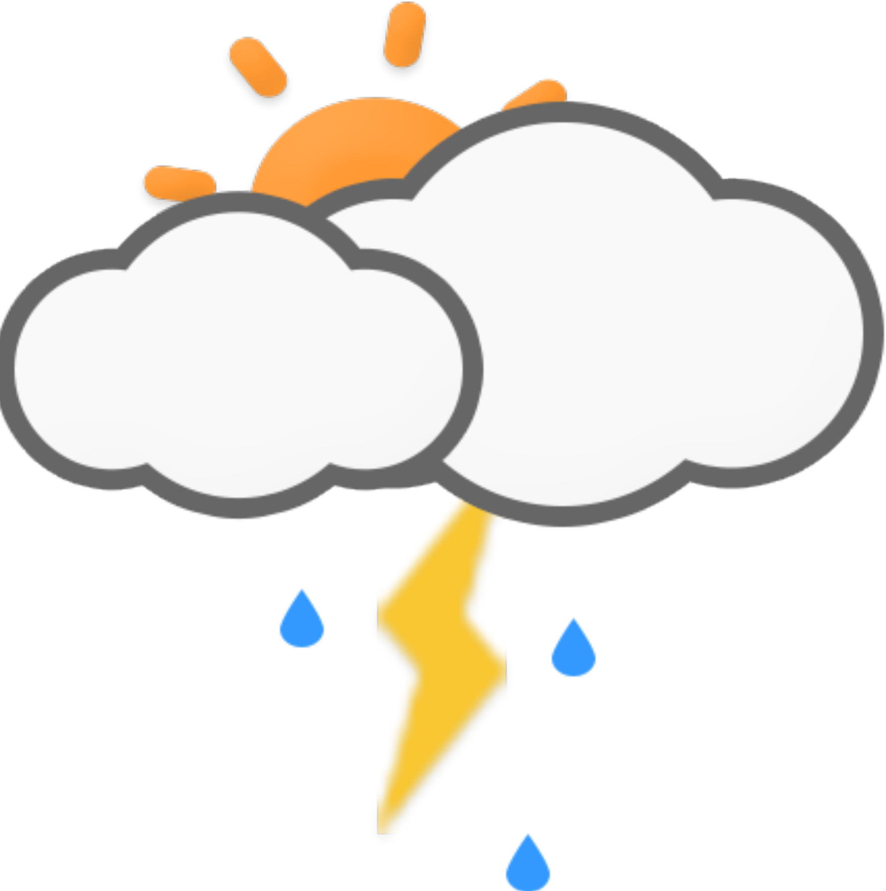 Partly Sunny W/ Thunder Storms - Snow Flurry (1788x1798)