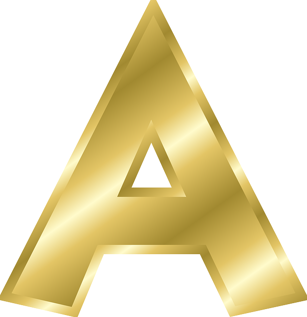 Letter, A, Capital Letter, Alphabet, Abc, Gold - Alphabet Letters Clip Art (620x640)