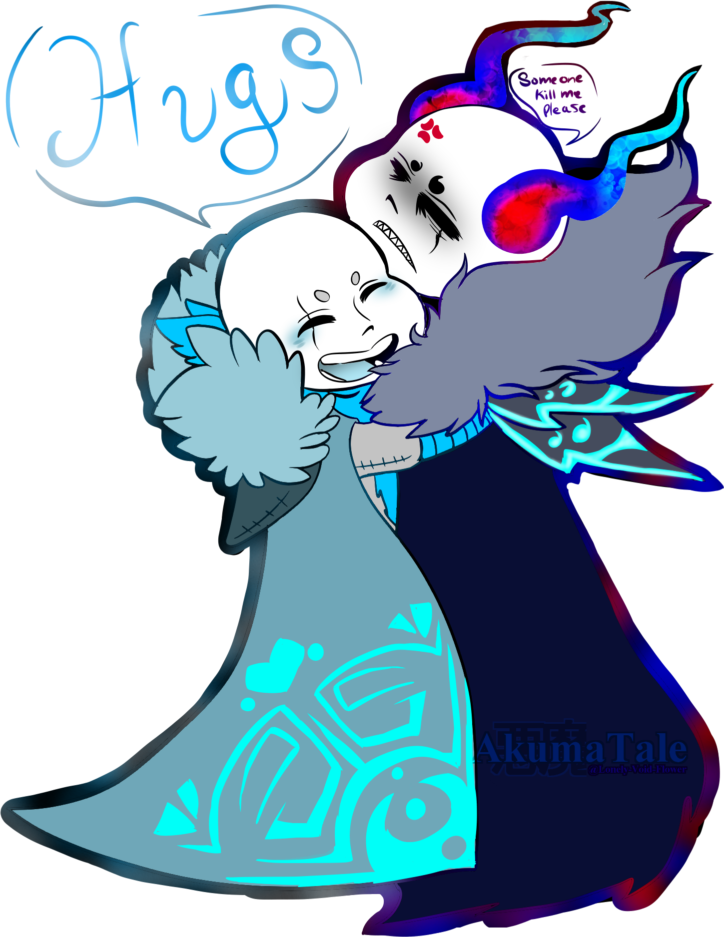 Akumatale Hugs By Lonely Vo - Cartoon (1500x1900)