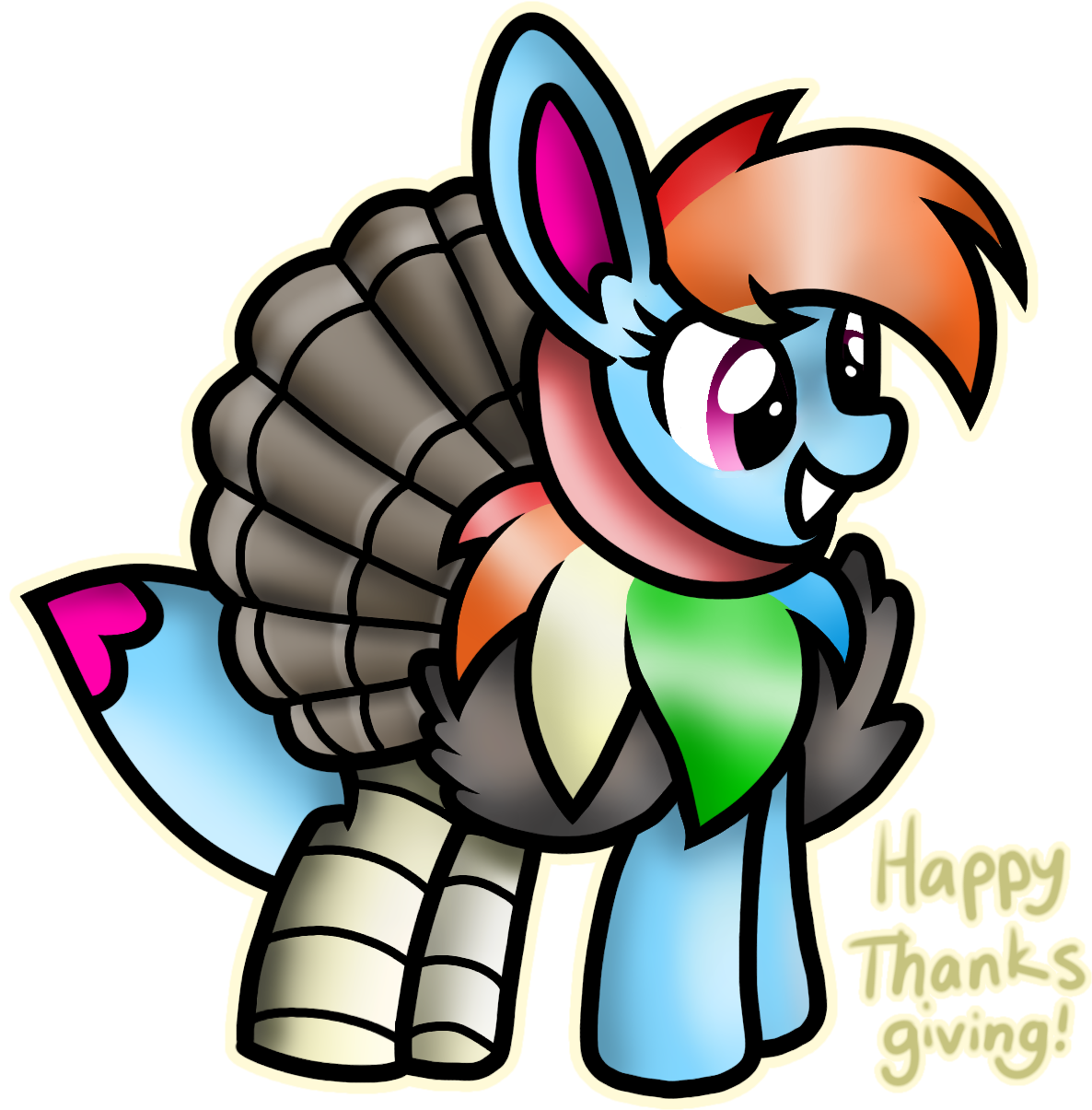 Rainbow Eevee By Rainboweevee Da Happy Thanksgiving - November 23 (1252x1252)