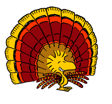 Thanksgiving Free Clipart - Peanuts Woodstock Thanksgiving (500x463)