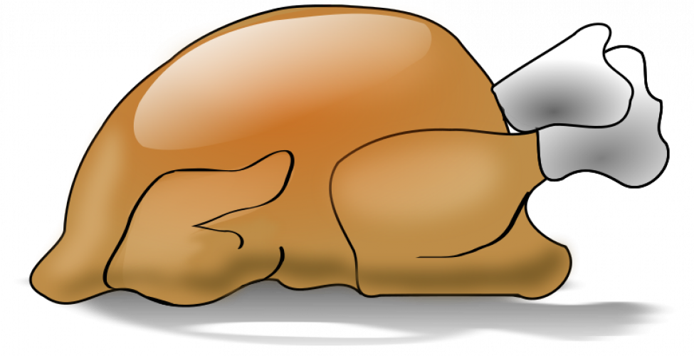 Thanksgiving Day Turkey Vector Drawing - Roast Turkey Clip Art (975x500)