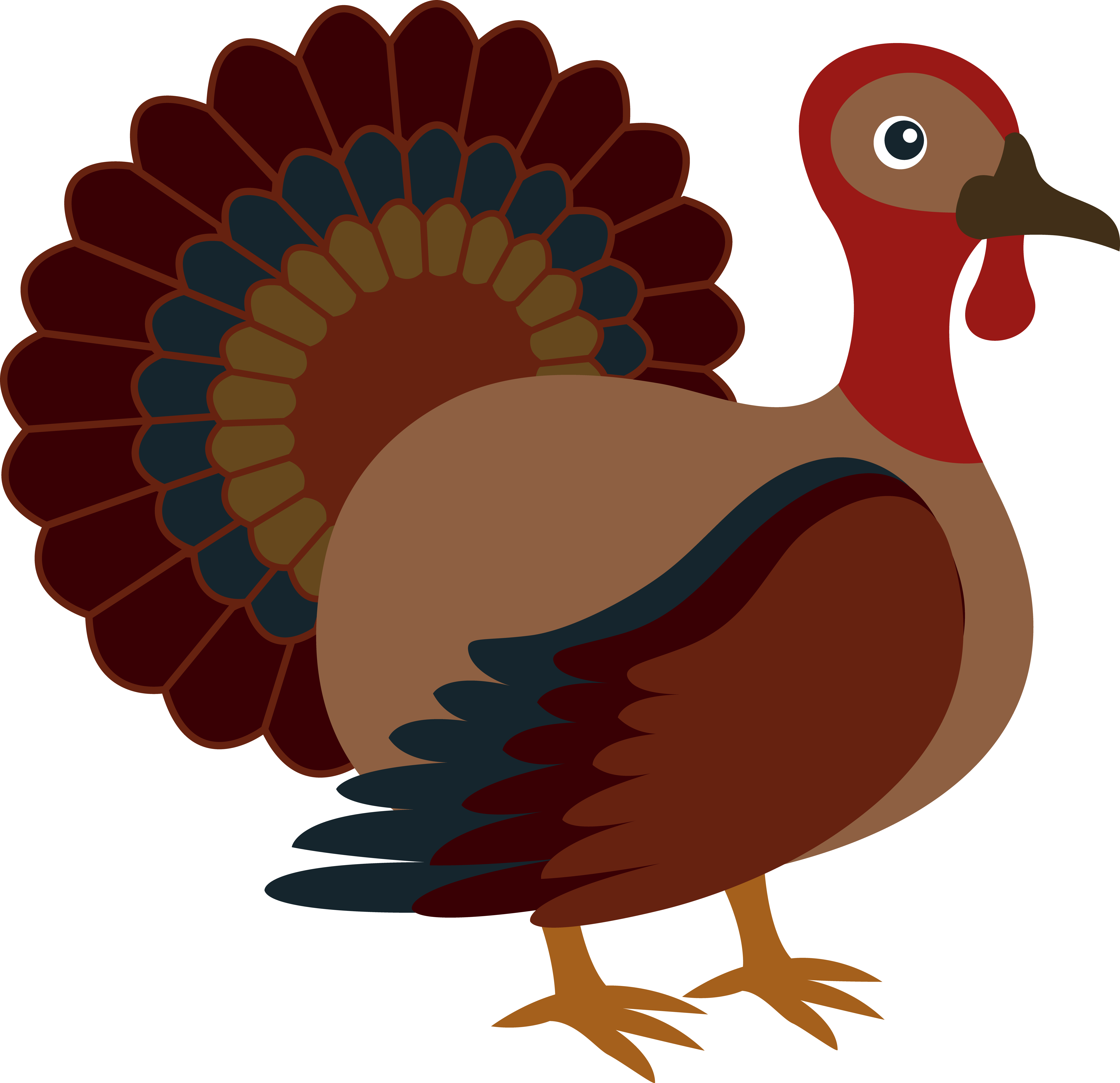 Thanksgiving Clipart Turkey - Turkey (6322x6116)