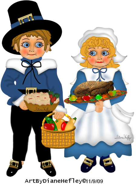 Thanksgiving Couple Clip Art - Clip Art (583x611)