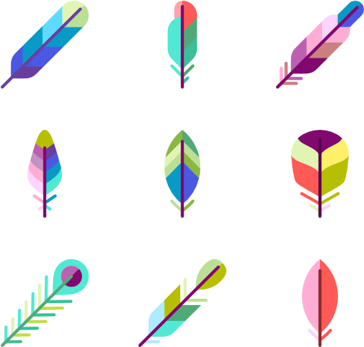 Feathers Set - Quill Icon (600x564)