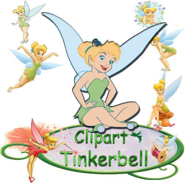 Tinkerbell Clip Art - Blue Mountain Wallcoverings Gapp1765 Very Fairy Tinker (600x600)