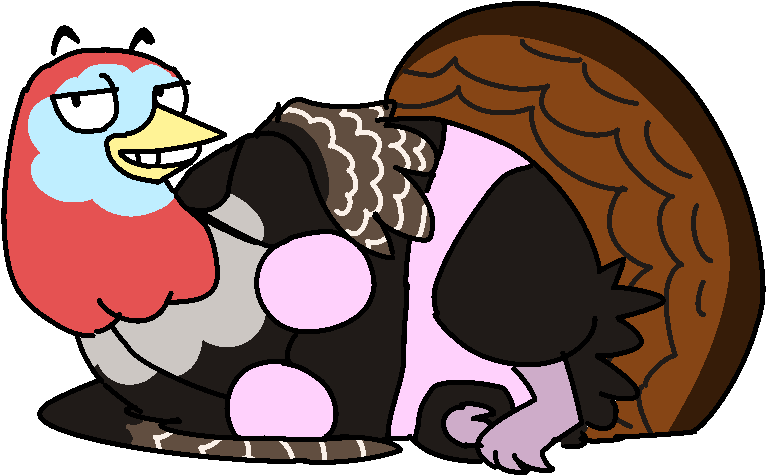 Turkey In The Bikini By Axolotl-princess - Drawing (860x584)