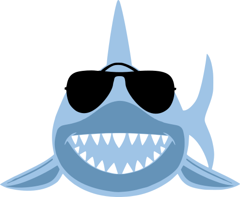 Shark With Sunglasses Svg Cut File - Cricut (495x406)