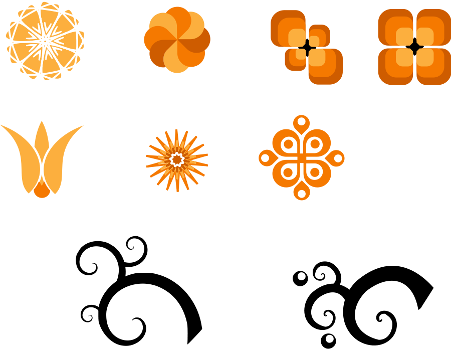 Set Of Design Elements Large 900pixel Clipart, Set - Design Elements Vector Png (900x696)