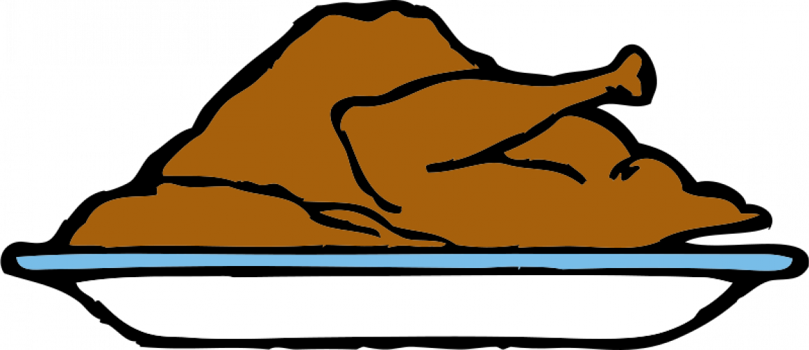 Turkey Platter Vector Illustration - Turkey Pictures Clip Art (1156x500)