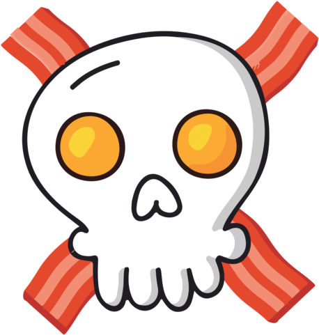 Eggs Bacon Skull Crossbones (500x500)