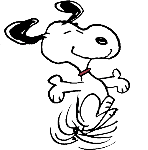 The Snoopy Treasures Inspires Snoopy Fans To Do A Happy - Snoopy Happy Dance Animated (502x558)