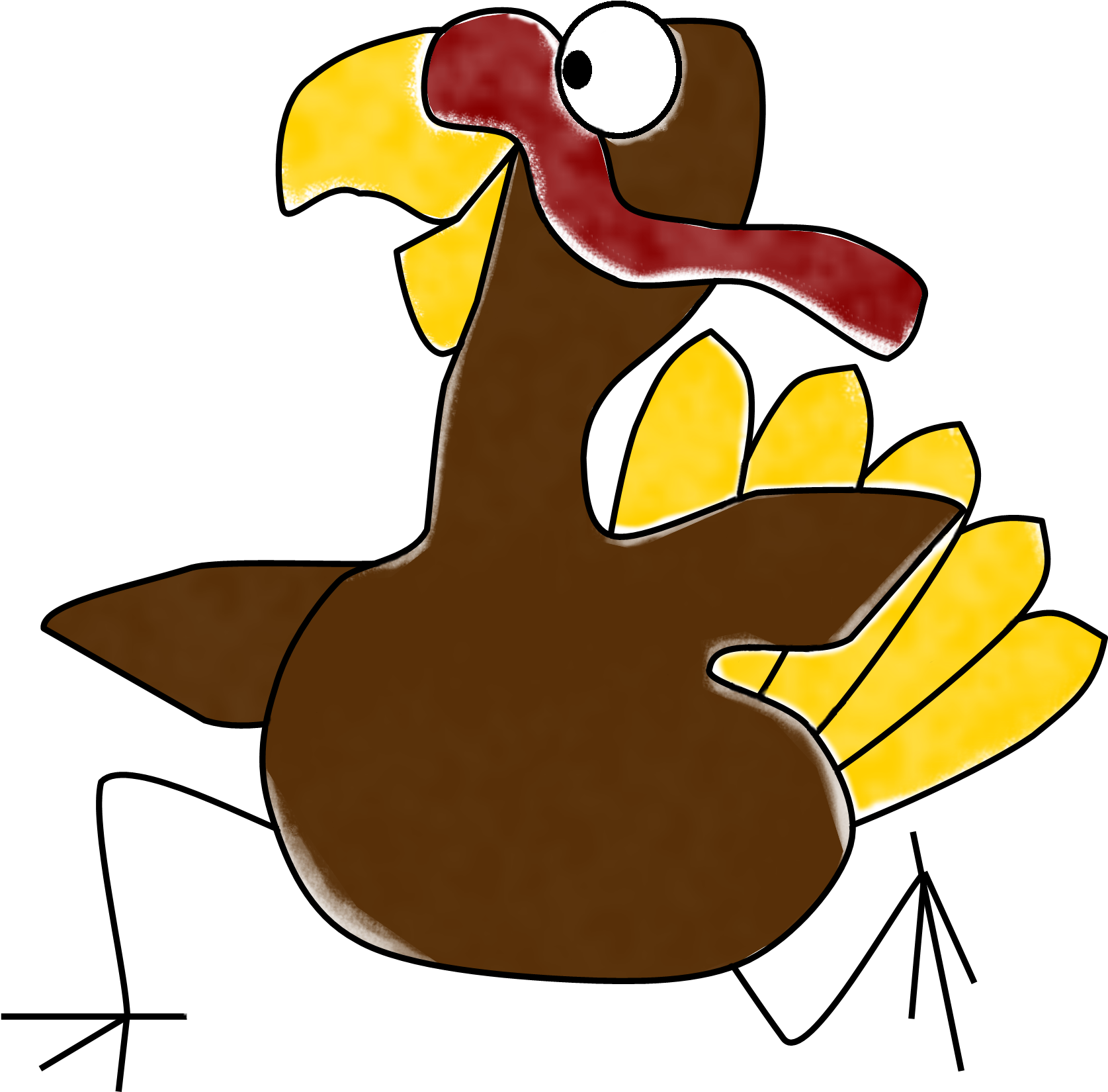 Ebensburg Turkey Trot - Cartoon (1684x1659)