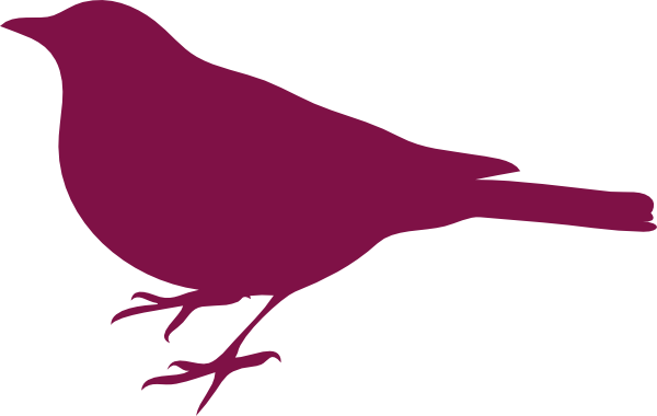 Purple Bird Profile Clip Art At Clker - Bird Silhouette Clip Art (600x380)