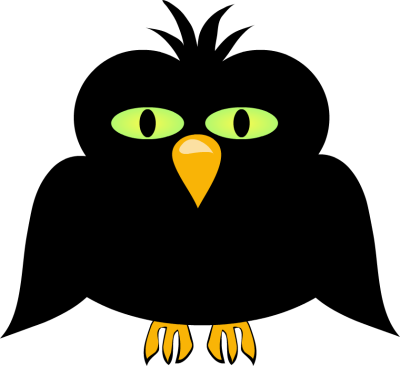 Crow Clip Art 2 Clipart - Crow Face Clipart (400x366)