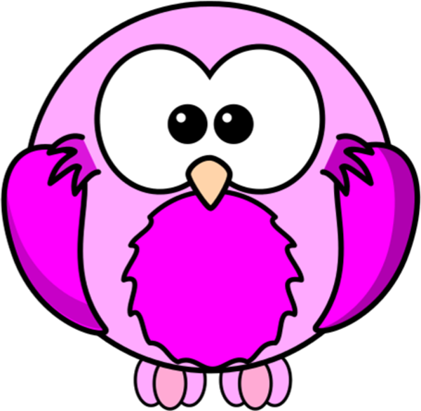 Lilac Pink Bird Cartoon Robin Image - Easy Wolf Face Drawings (600x587)