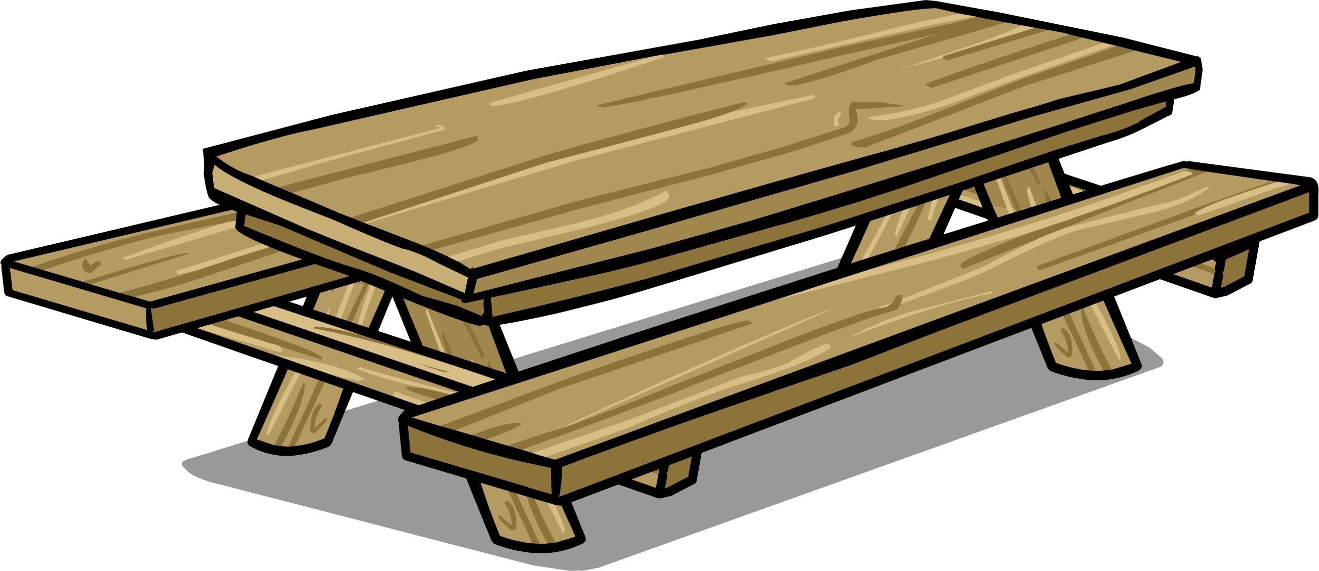 Full Resolution - Picnic Table Clip Art (2605x1129)