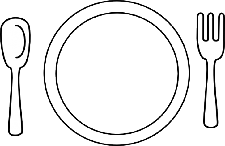 Table Clip Art Black And White Clipart Panda Free Clipart - Table Setting Clipart (728x474)