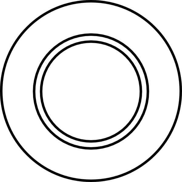 Plate Clipart Small - Circle (600x600)